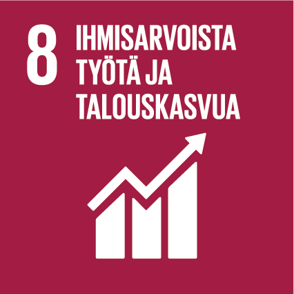 Agenda2030 kestävän kehityksen tavoite 8: Ihmisarvoista työtä ja talouskasvua